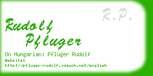 rudolf pfluger business card